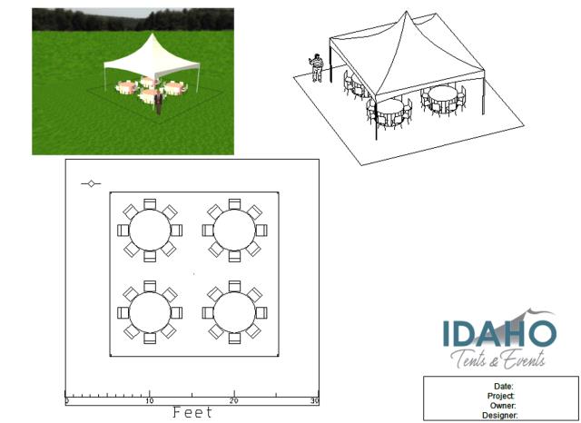 Rental store for Tent Party Package B  32 Guests in Boise ID